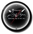 Pontiac Solstice Neon Clock (Black), High Quality, 20 Inch