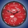 1941 Indian Motorcycle Patent Wall Clock, LED Lighted