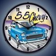 1955 Chevy Wall Clock, LED Lighted