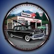 1957 Chevy Mobilgas Wall Clock, LED Lighted