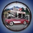 1957 Corvette and Mobilgas LED Lighted Clock