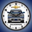 2015 Chevrolet Silverado Pickup Truck Wall Clock (Blue), LED Lighted