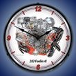 283 cid Fuelie V8 Engine Wall Clock, LED Lighted