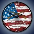 2nd Amendment Wall Clock, LED Lighted