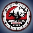 Armstrong Tire Wall Clock, LED Lighted