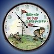 Bad Day on the Golf Course Wall Clock, LED Lighted: Sports