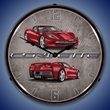 C7 Corvette LED Lighted Clock - Crystal Red