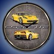 C7 Corvette LED Lighted Clock - Velocity Yellow