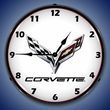 C7 Corvette Wall Clock, LED Lighted