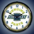Chevy Parts Vintage Wall Clock, LED Lighted