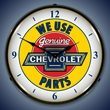 Chevy Parts with Numbers Wall Clock, LED Lighted