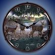 Field Of Dreams Deer Wall Clock, LED Lighted