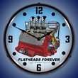 Flathead V8 Wall Clock, LED Lighted