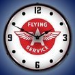 Flying A Service Wall Clock, LED Lighted