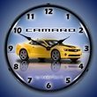 G5 Camaro Wall Clock, LED Lighted, Rally Yellow