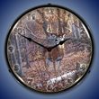 Great Eight-Whitetail Deer Wall Clock, LED Lighted