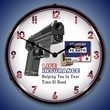 Gun Insurance Wall Clock, LED Lighted