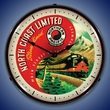 Northern Pacific Train Wall Clock, LED Lighted (North Coast Limited Streamlined)
