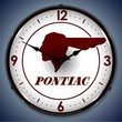 Pontiac Indian LED Lighted Clock