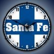 Santa Fe Railroad Wall Clock, LED Lighted