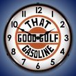 That Good Gulf Gasoline Wall Clock, LED Lighted