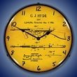 Thompson Sub Machine Gun Patent Wall Clock, LED Lighted