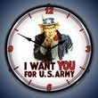Uncle Sam Wall Clock, LED Lighted