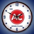 Use AC Spark Plugs Wall Clock, LED Lighted