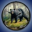 Woodland Morning Bear Wall Clock, LED Lighted