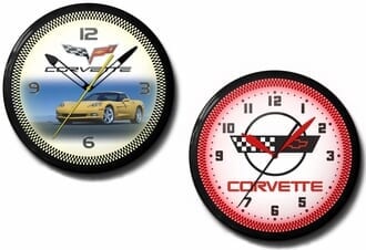Quality Corvette Neon Clocks: C1, C2, C4, C5, C6, Stingray, Logo