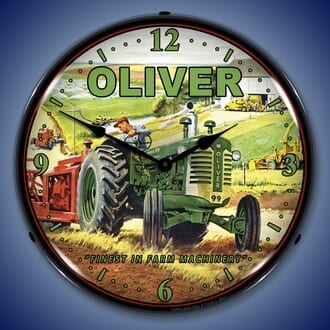 Vintage Farm Tractor Wall Clocks, LED Lighted: Oliver, Farmall, I&H