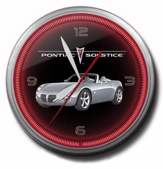 Pontiac Solstice Neon Clocks, 20 Inch, High Quality