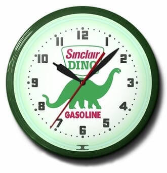 Vintage Gas Station Neon Clocks