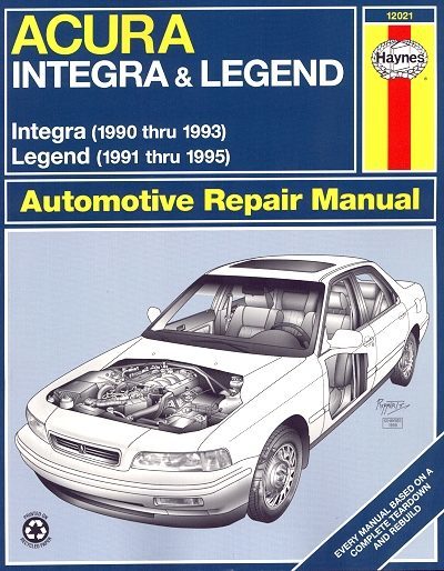 Acura Repair Manual Integra 1990-1993, Legend 1991-1995 | Haynes