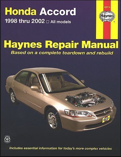 Honda Accord Repair Manual 1998-2002 | Haynes 42014