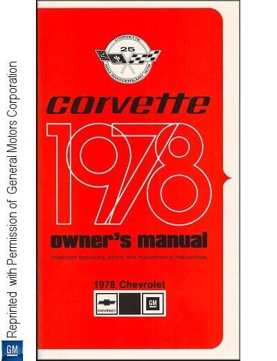 1978 Chevrolet Corvette Owner's Manual