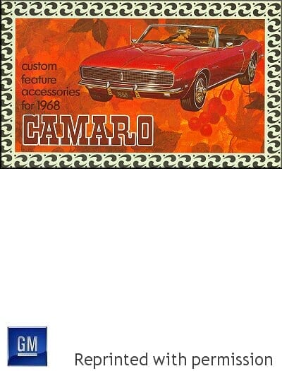 1968 Camaro Custom Feature Accessories Brochure