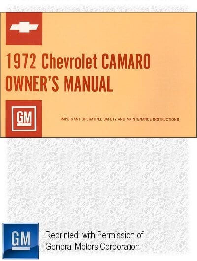 1972 Chevrolet Camaro Owner's Manual