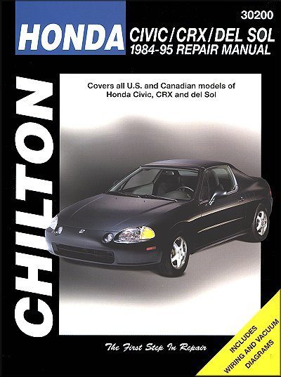 Honda Civic, Honda CRX, Honda del Sol Repair Manual 1984-1995