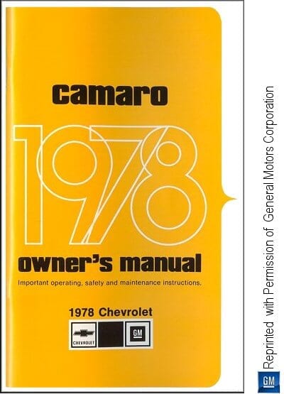 1978 Chevrolet Camaro Owner's Manual