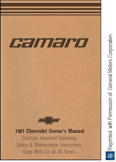 1981 Chevrolet Camaro Owner's Manual