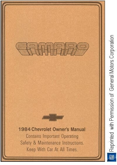 1984 Chevrolet Camaro Owner's Manual