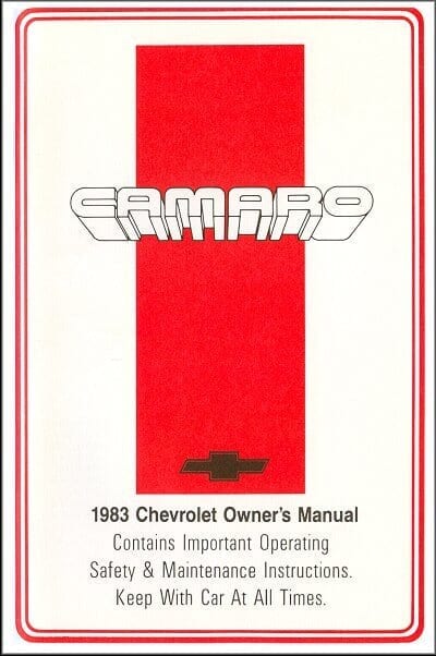 1983 Chevrolet Camaro Owner's Manual