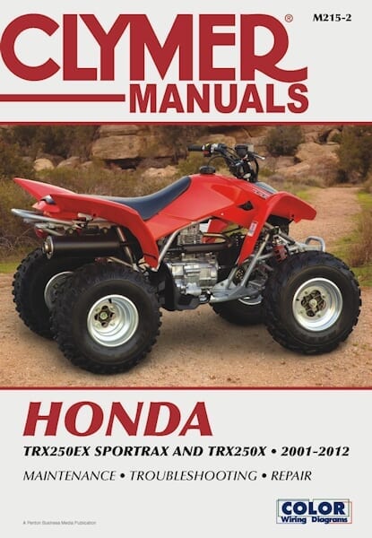 Honda TRX250EX Sportrax and TRX250X ATV Repair Manual 2001-2012