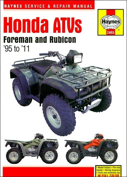 Honda Foreman, Rubicon Repair Manual 1995-2011