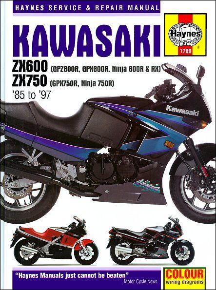 Kawasaki Ninja ZX600, ZX750R Repair Manual 1985-1997