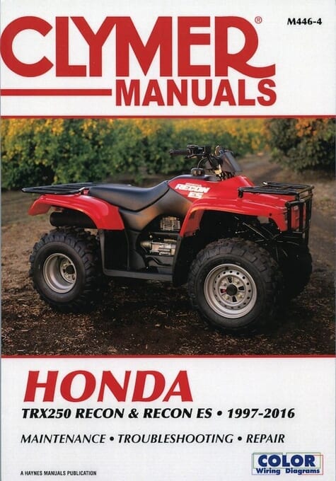 Honda TRX250 Recon, TRX250 Recon ES ATV Repair Manual 1997-2016