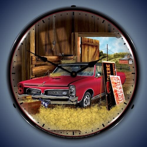 1967 GTO Hidden Treasure LED Lighted Clock