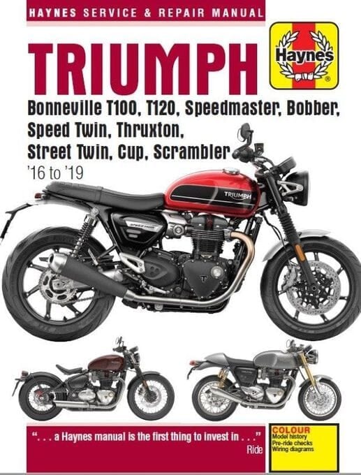 TRIUMPH BONNEVILLE T120 HAYNES MANUAL visual data 5