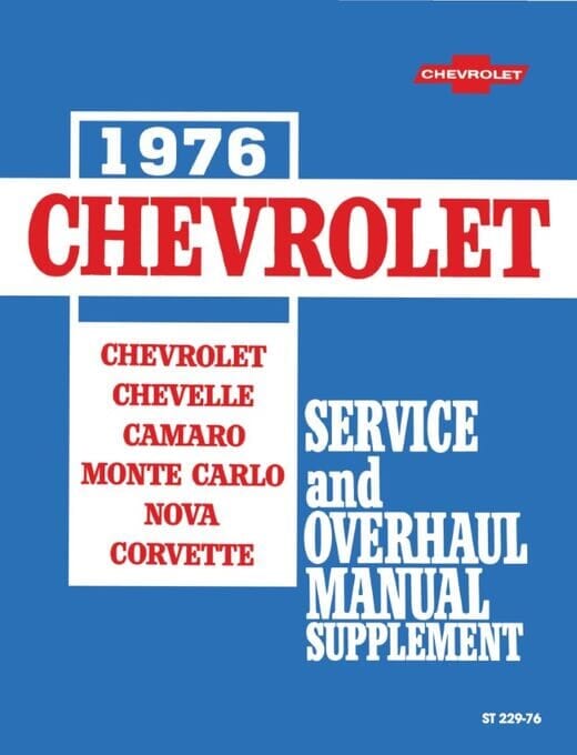 1976 Chevrolet Shop Manual Supplement